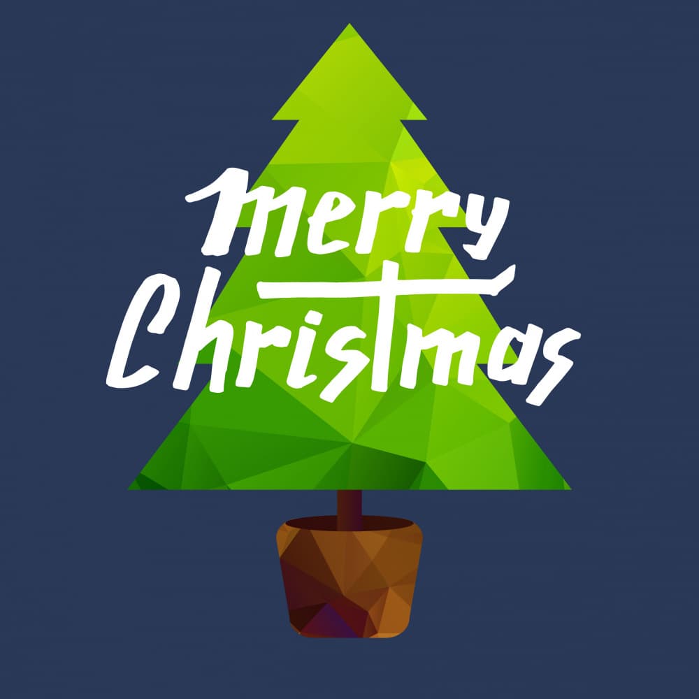 Merry Christmas Tree by Marika Barsrsind — canvas wall art
