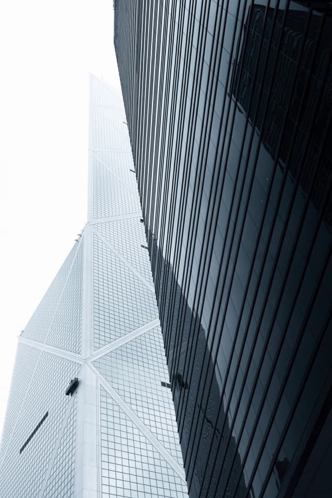 Geometric City Towers by Lynann Colligan — canvas wall art