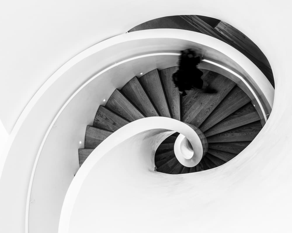 Spiral Staircase Motion by Magdalena Roeseler — canvas wall art