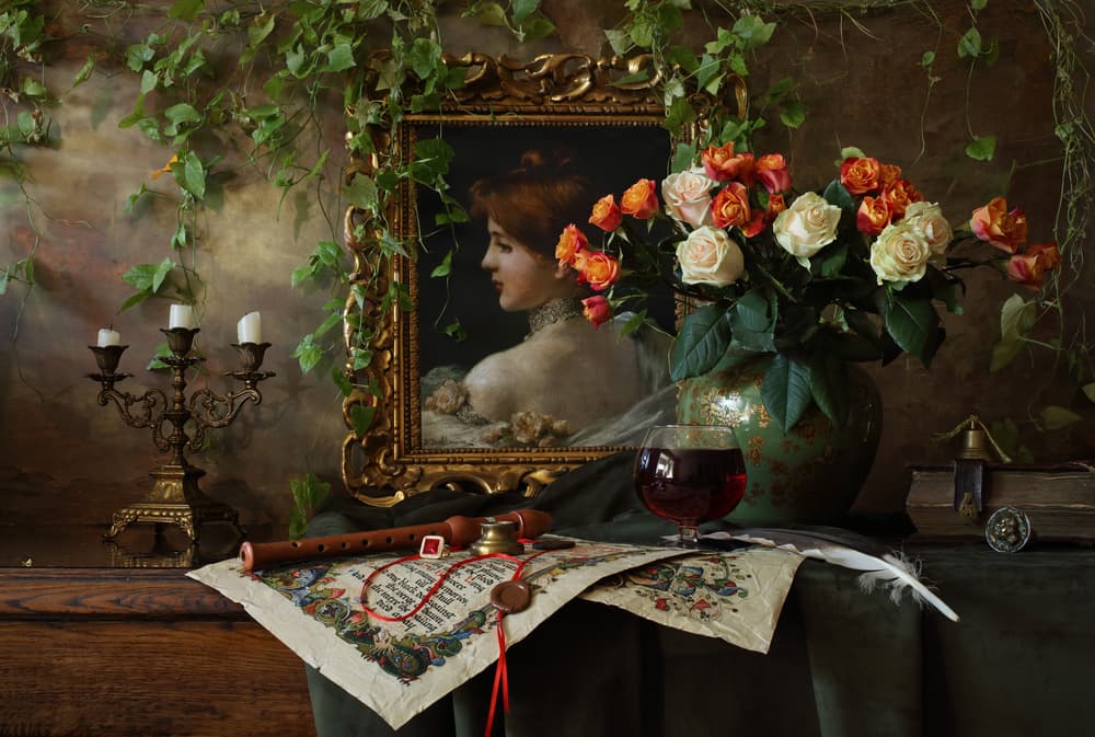Romantic Still Life Portrait by Andrey Morozov — canvas wall art