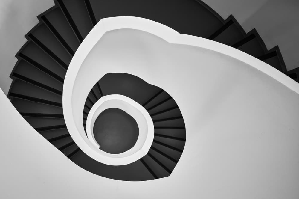Elegant Spiral Staircase by Radek Pohnan — canvas wall art
