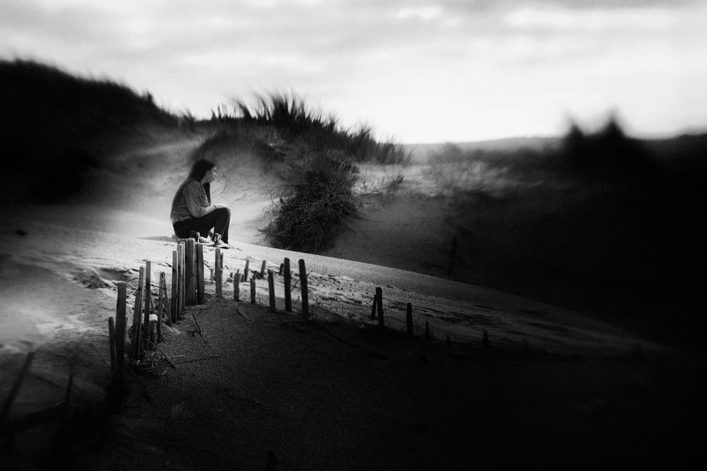 Solitary Dune Figure by Laura Mexia — canvas wall art
