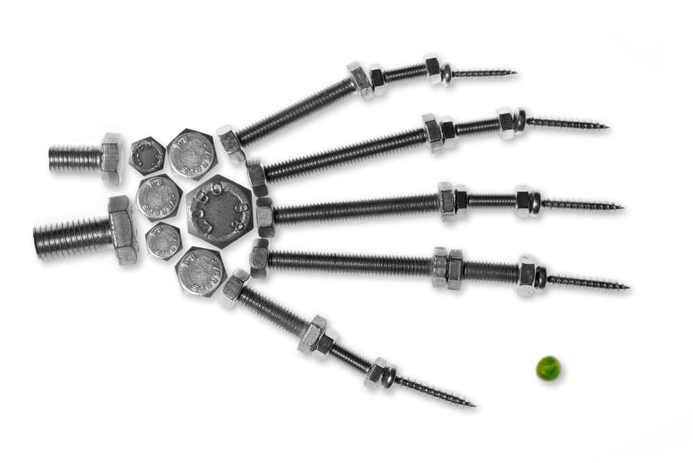Mechanical Hand Holding Pea by Wieteke de Kogel — canvas wall art