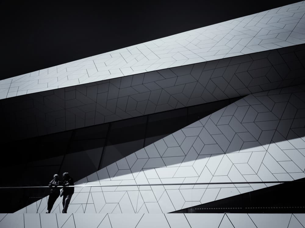 Modern Architectural Contrast by Jeroen van de Wiel — canvas wall art
