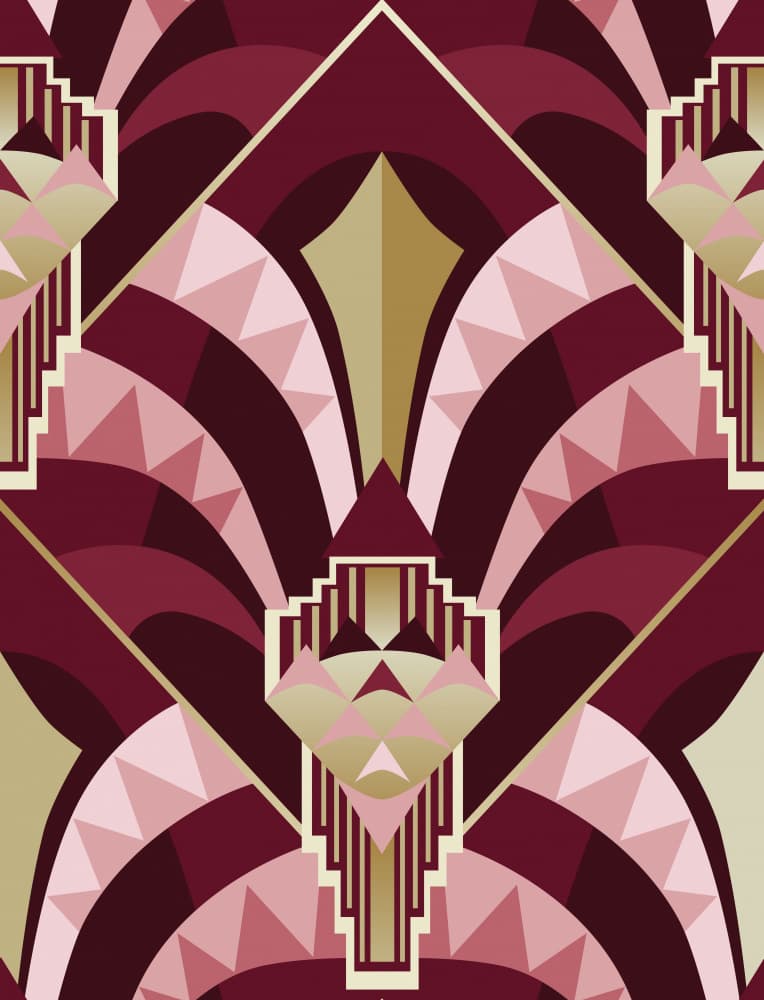 Elegant Art Deco Fans by Annick — canvas wall art