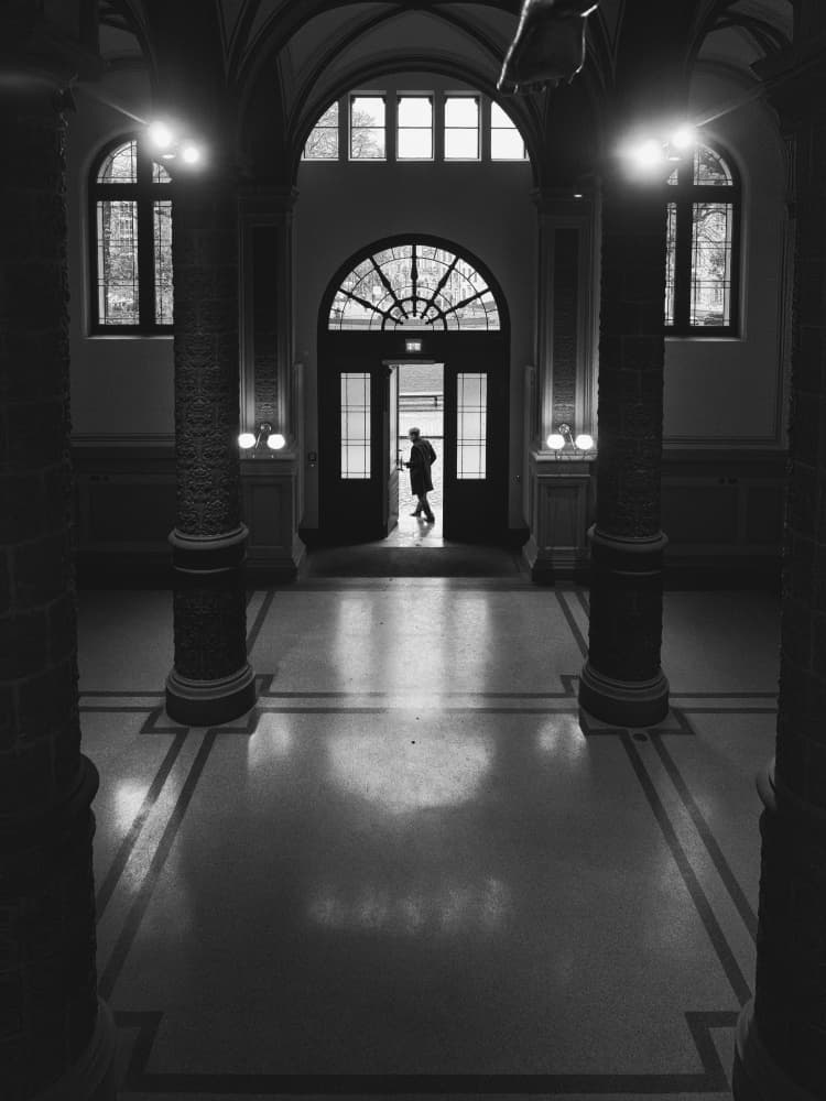 Grand Hall Silhouette by Adam Dauria ☂ — canvas wall art