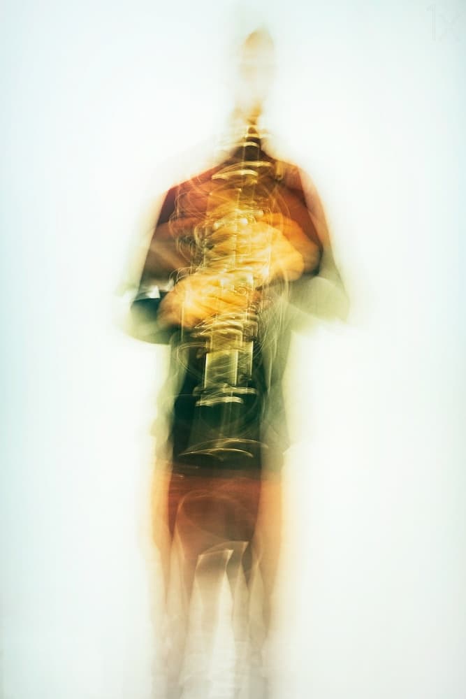 Soulful Saxophone Motion by Joan Gil Raga — canvas wall art