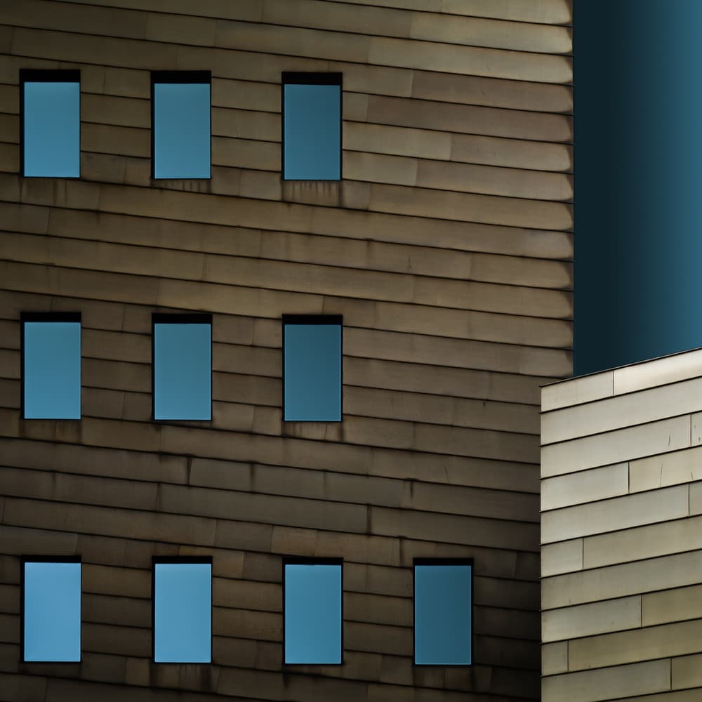 Geometric Urban Architecture by Luc Vangindertael (laGrange) — canvas wall art