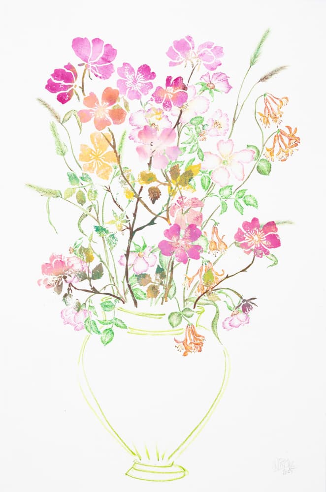 Fresh Watercolor Bouquet by Mette Rix — canvas wall art