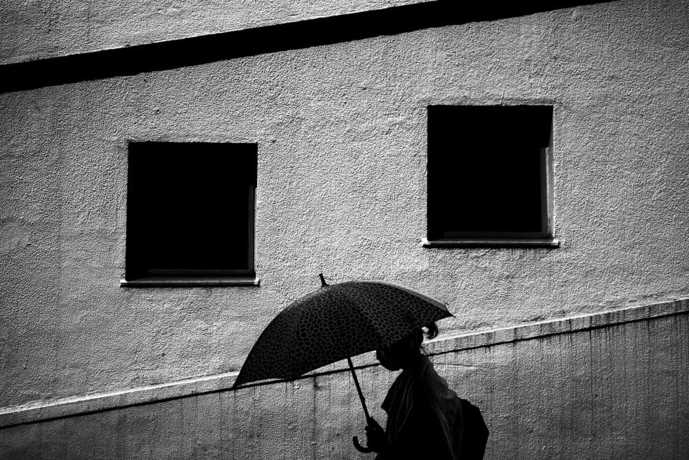 Urban Umbrella Walker by Kentaro Watanabe — canvas wall art