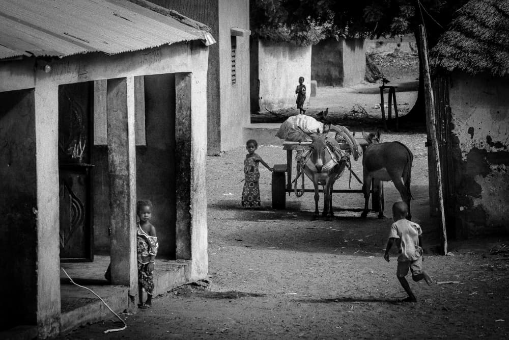 Village Children Daily Life by António Carreira — canvas wall art