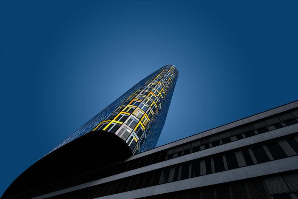 Modern Glass Skyscraper by Rolf Endermann — canvas wall art
