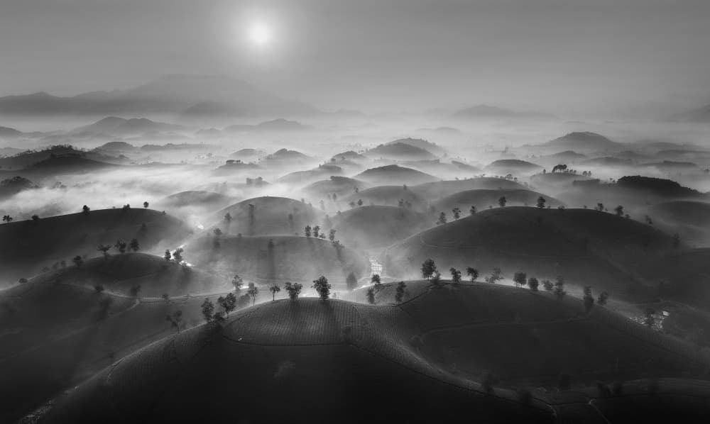 Misty Morning Hills by Nguyen Tan Tuan — canvas wall art
