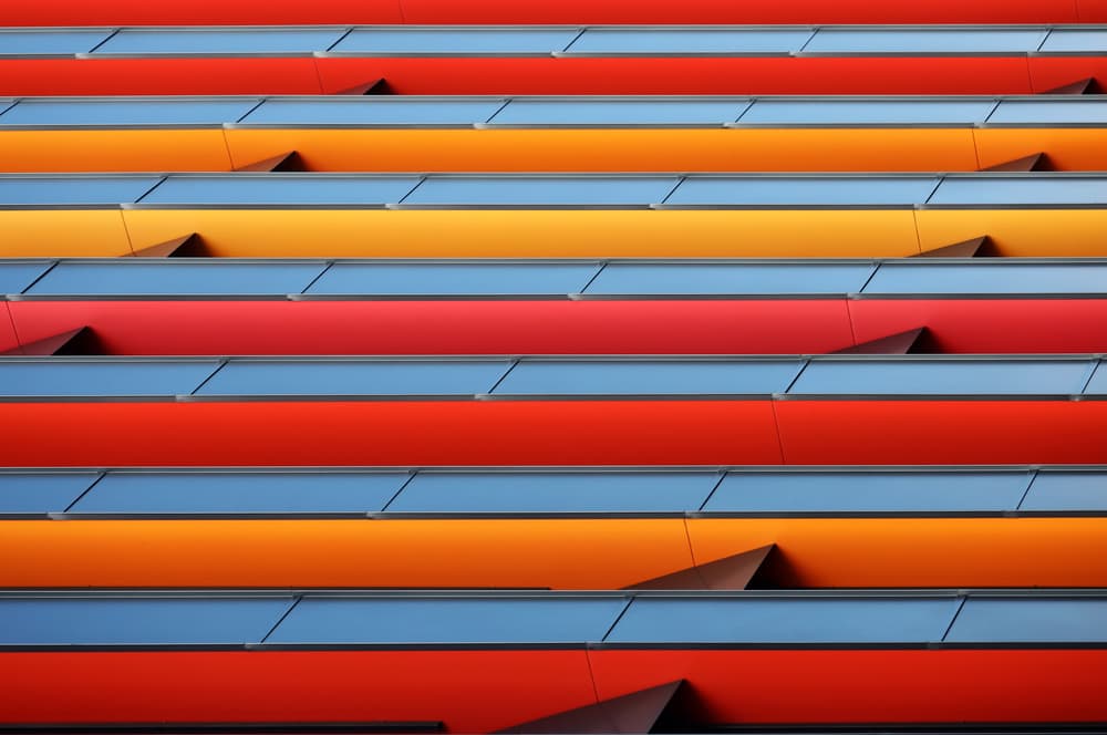 Colorful Building Facade by Hans-Wolfgang Hawerkamp — canvas wall art