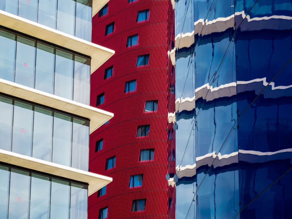 Vibrant Urban Geometry by Xavi Cardell — canvas wall art