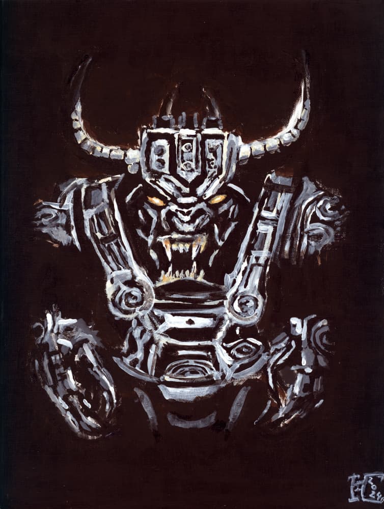 Menacing Robot Monster by Tim Hoinkis — canvas wall art