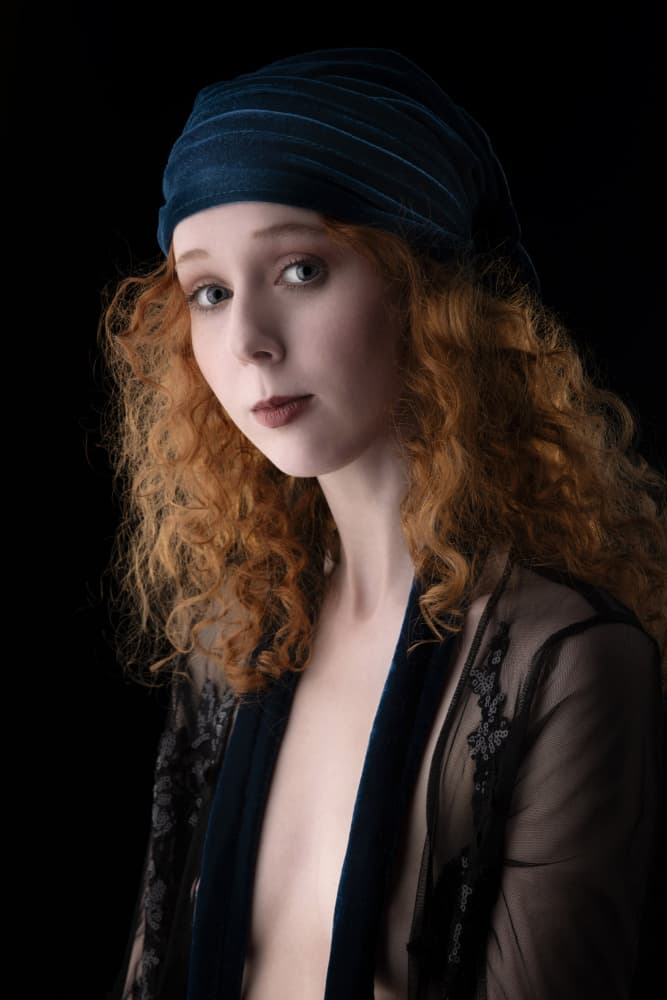Alluring Redhead Portrait by Jan Slotboom — canvas wall art