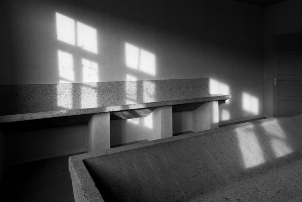 Window Shadows Concrete Room by Jeroen van de Wiel — canvas wall art