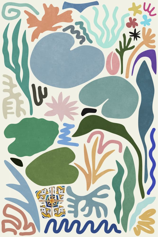Abstract Water Garden by amini54 — canvas wall art