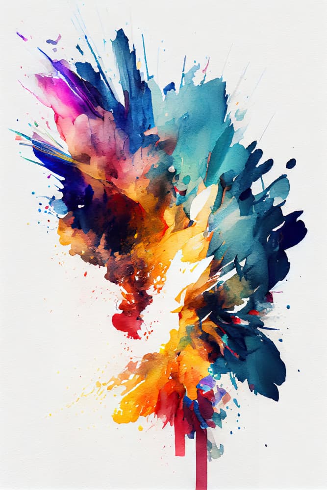 Vibrant Watercolor Burst by Mauro — canvas wall art