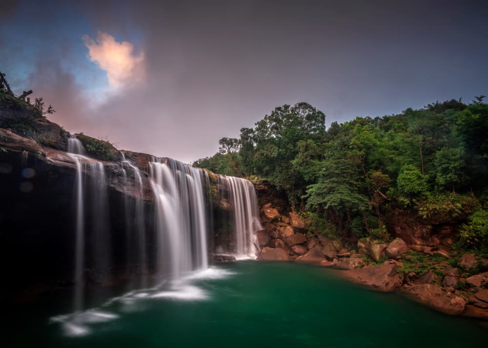 Emerald Waterfall Flow by Ramamurthi Palaniraman — canvas wall art