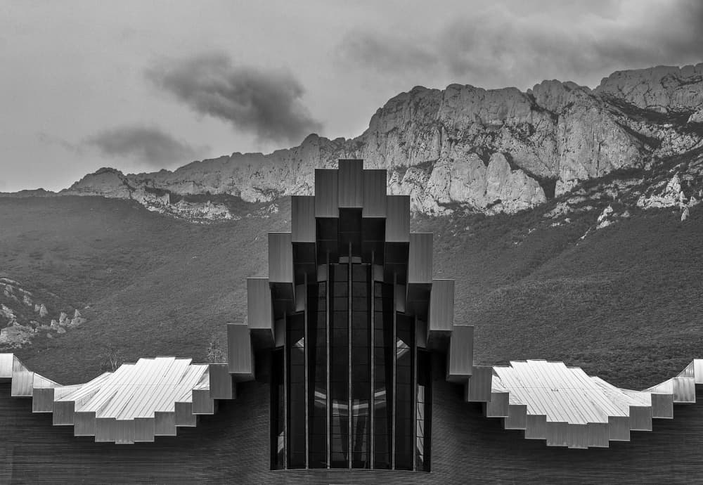 Striking Mountain Architecture by Adolfo Urrutia — canvas wall art