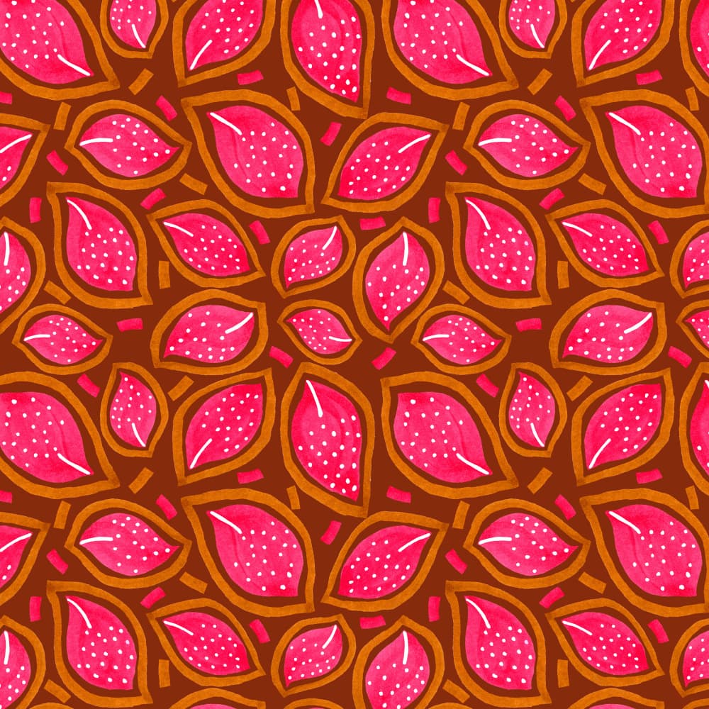 Vibrant Organic Leaf Pattern by Michele Channell — canvas wall art