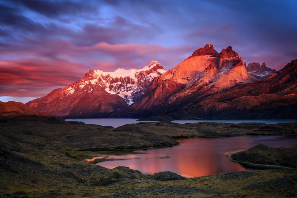 Colorful Mountain Sunset by Raimondo Restelli — canvas wall art
