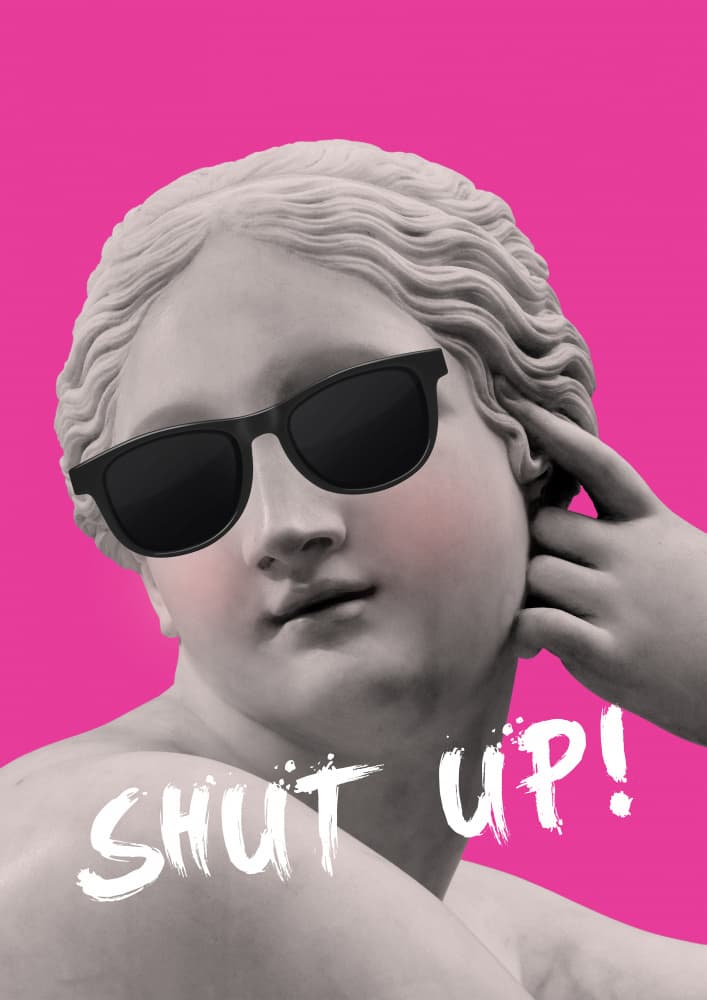 Sassy Shut Up Statue by Talitha McQueen — canvas wall art
