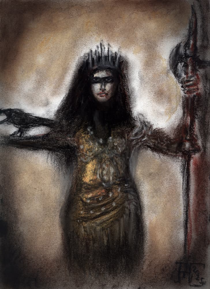 Dark Fantasy Queen by Tim Hoinkis — canvas wall art