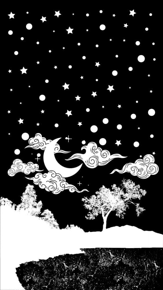 Moonlit Tree Cliff Night by Hussein Abdel Aal — canvas wall art