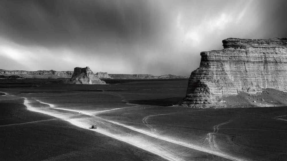 Dramatic Desert Landscape by Hanping Xiao — canvas wall art