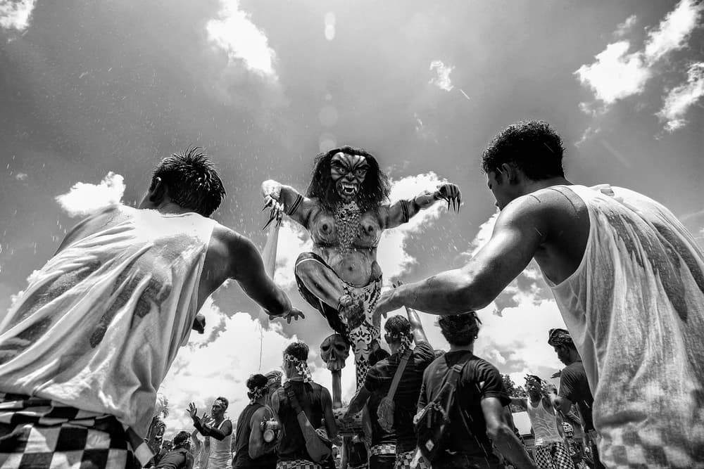 Balinese Demon Confrontation by Insan Kamil — canvas wall art