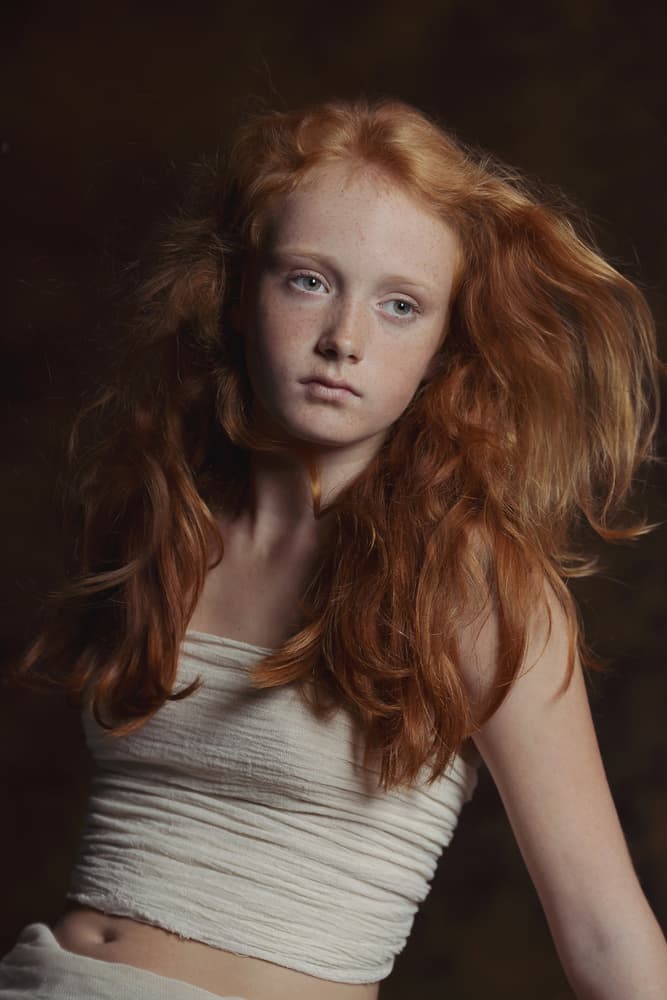 Thoughtful Redhead Portrait by Carine Belzon — canvas wall art