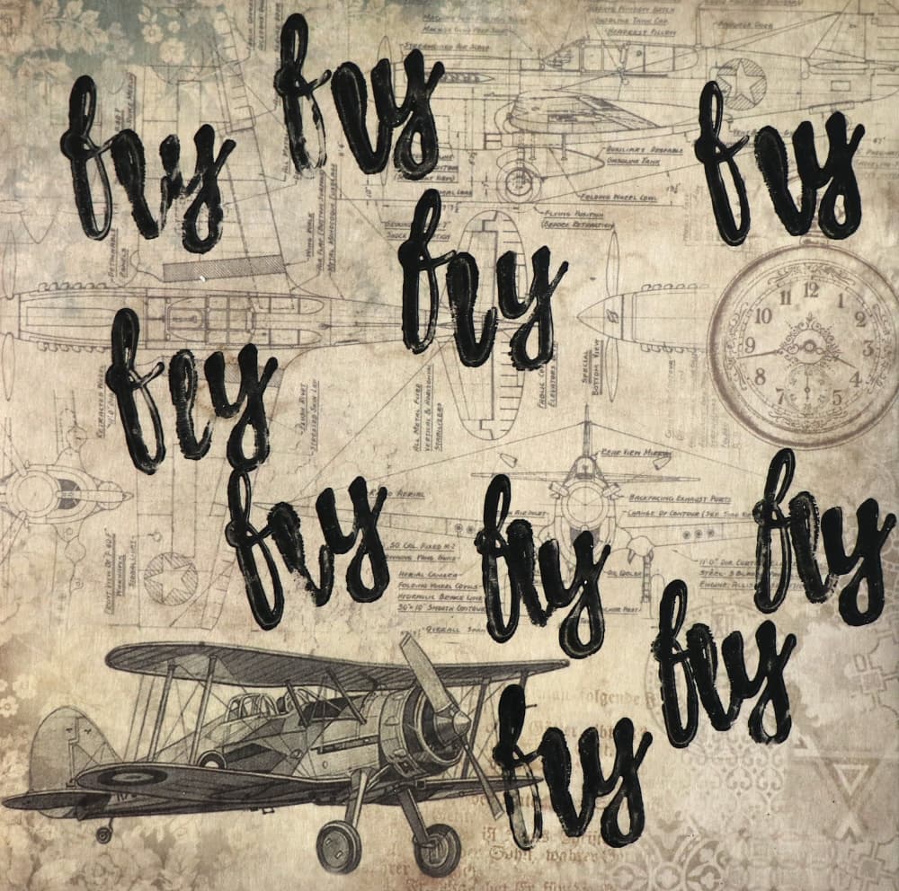 Vintage Biplane Fly by Santhosh ch — canvas wall art