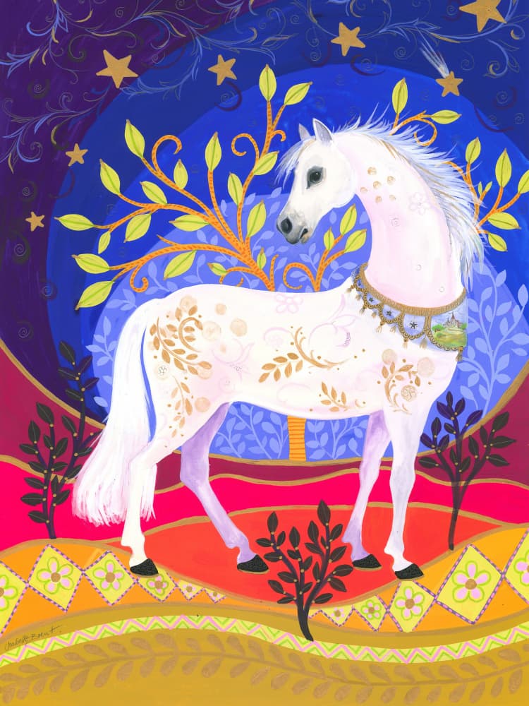 Majestic White Horse by Isabelle Brent — canvas wall art