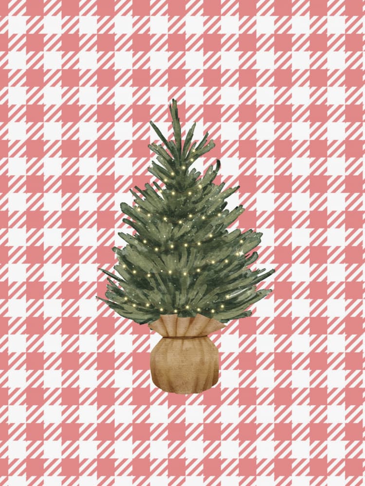 Plaid Christmas Tree by Jolly and Dash — canvas wall art