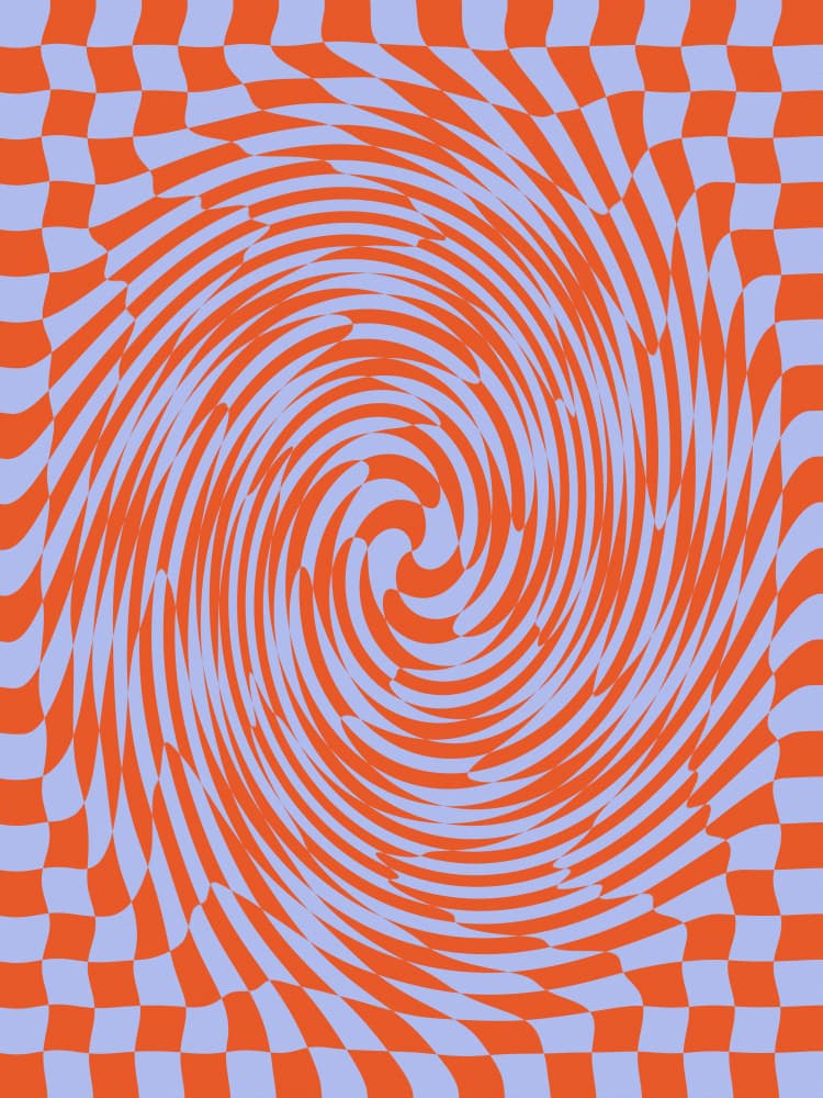 Swirling Checkerboard Illusion