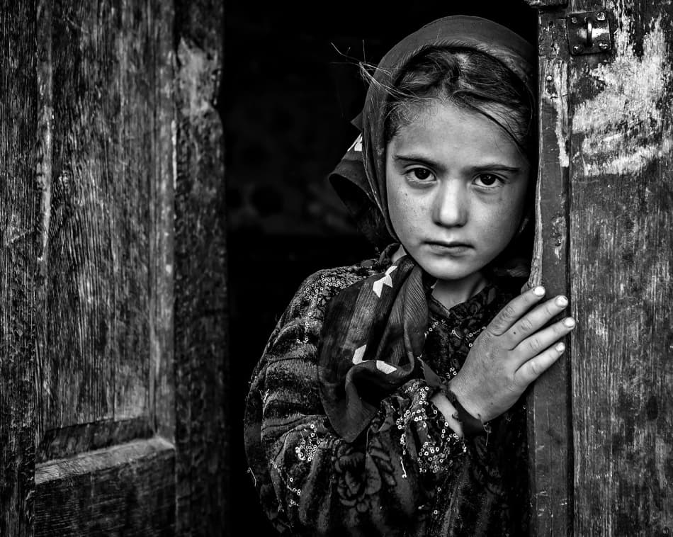 Pensive Girl Portrait by Mohammadreza Momeni — canvas wall art