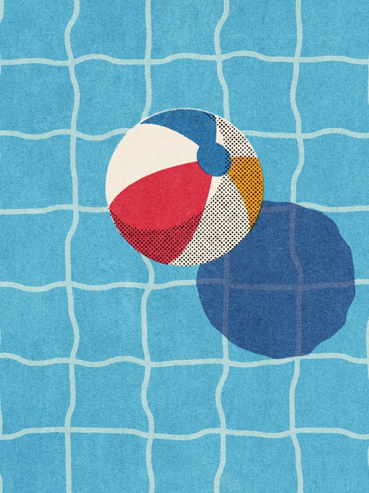 Floating Beach Ball by Daniel Coulmann — canvas wall art
