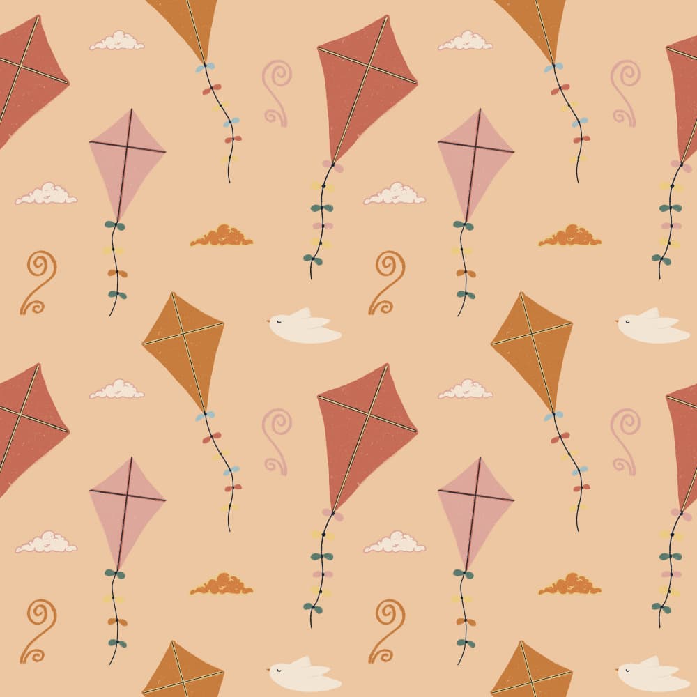 Whimsical Kites Sky by Philippine Bouchez — canvas wall art