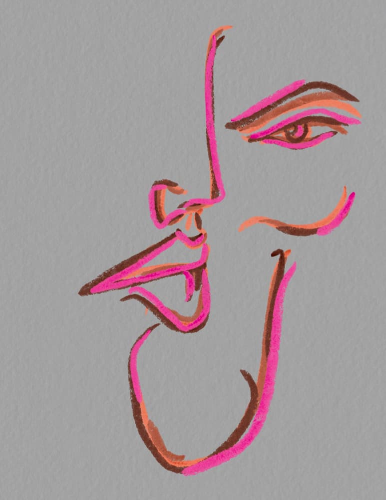Abstract Woman Profile by JLC ART — canvas wall art