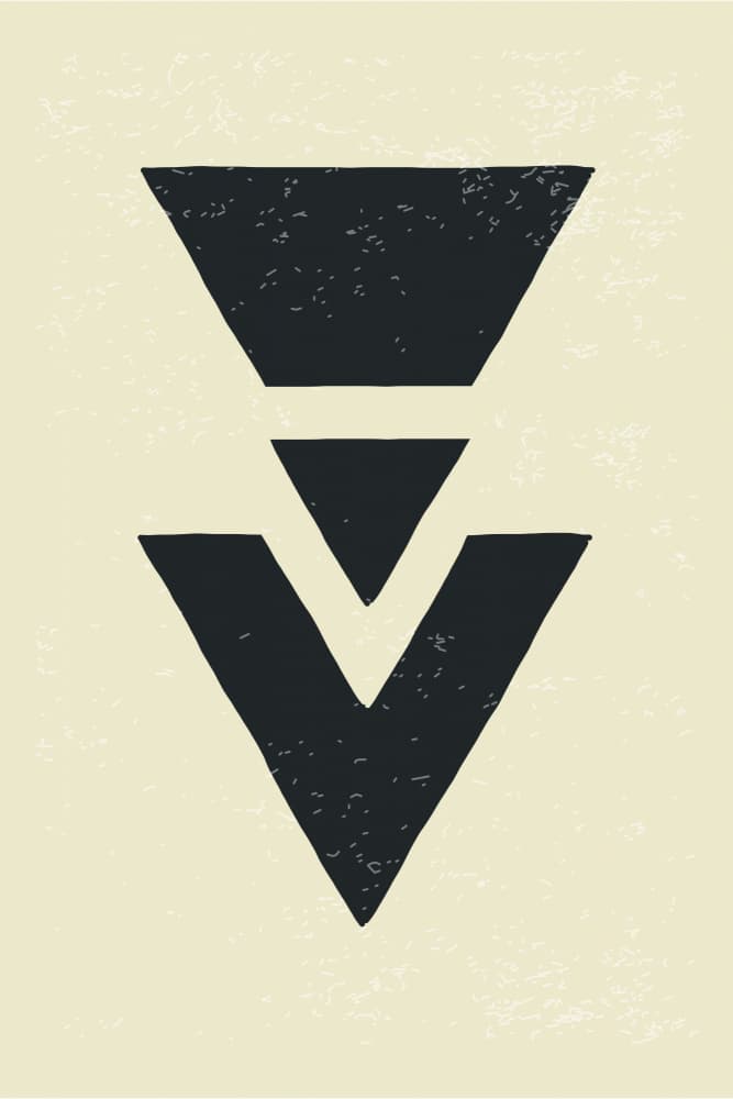 Geometric Triangles Down by jay stanley — canvas wall art