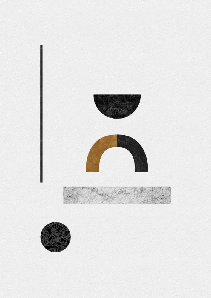 Textured Abstract Shapes by Orara Studio — canvas wall art
