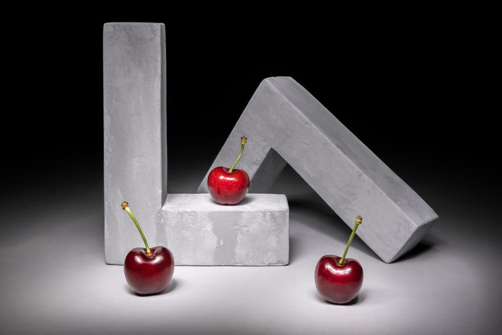 Modern Cherry Still Life by Christophe Verot — canvas wall art