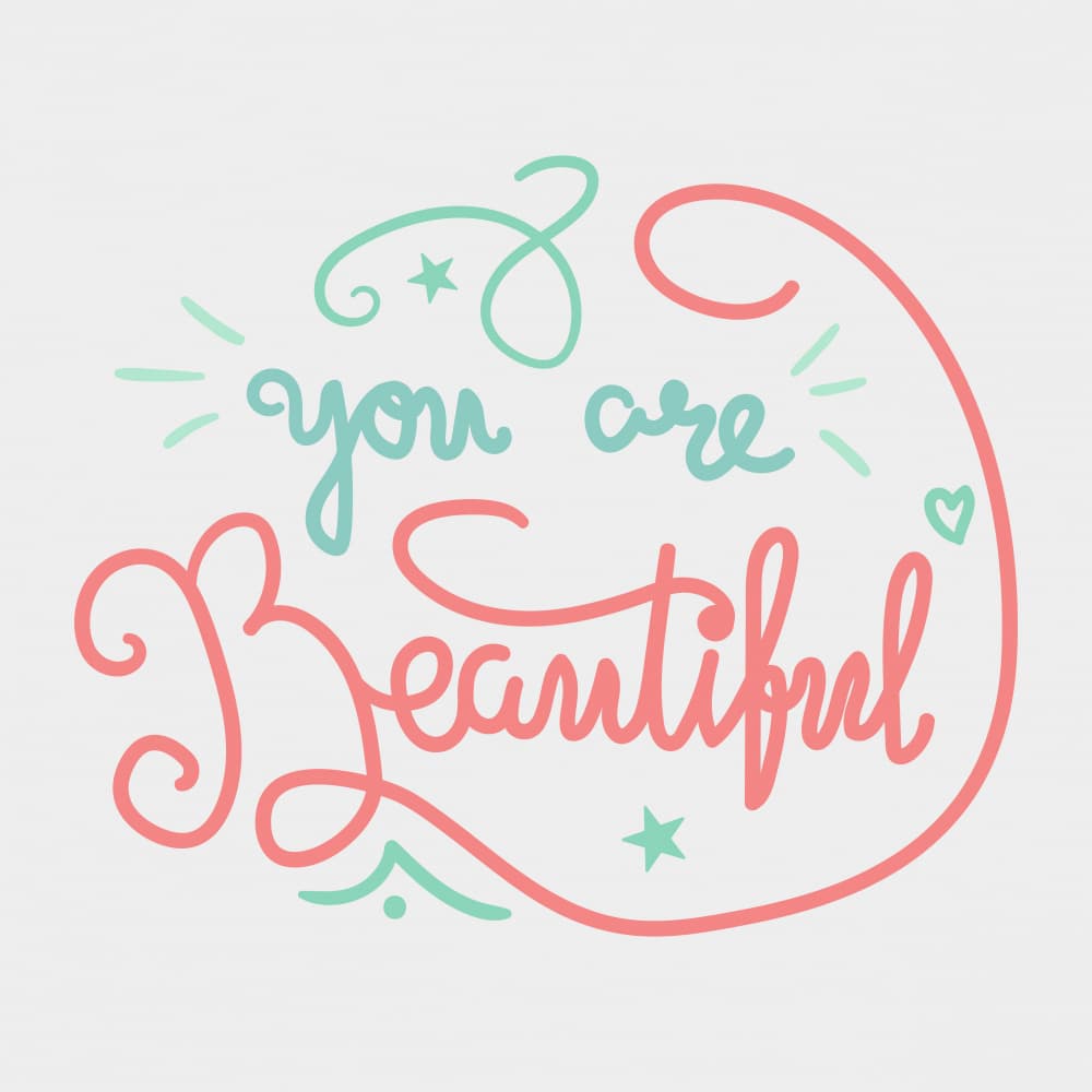 You Are Beautiful Quote by Marika Barsrsind — canvas wall art