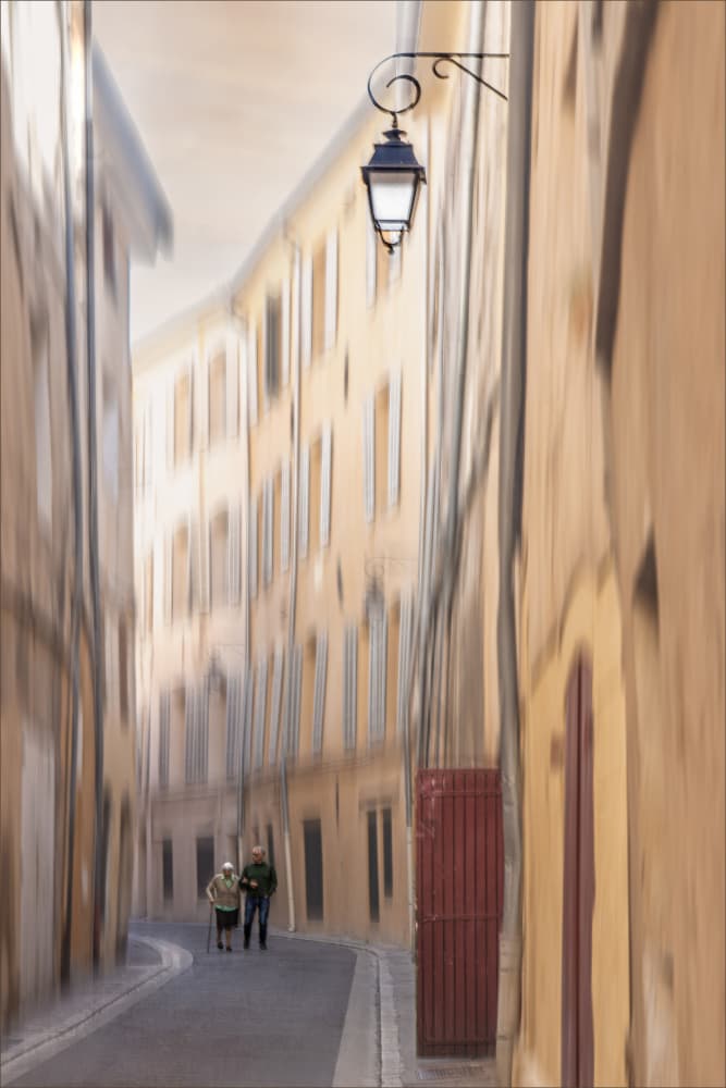 Old Street Lamp Walk by Gilbert Claes — canvas wall art