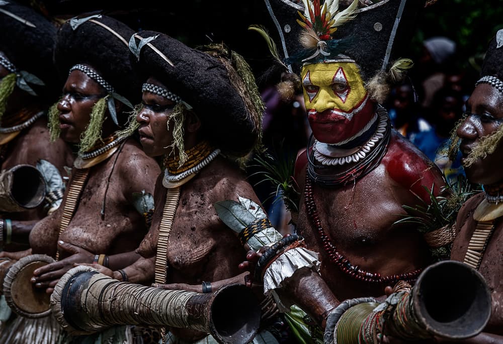 Vibrant Tribal Ceremony by Joxe Inazio Kuesta Garmendia — canvas wall art