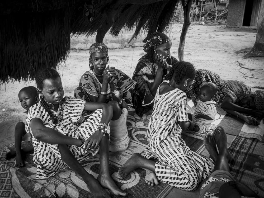 African Women Gathering by Elena Molina — canvas wall art