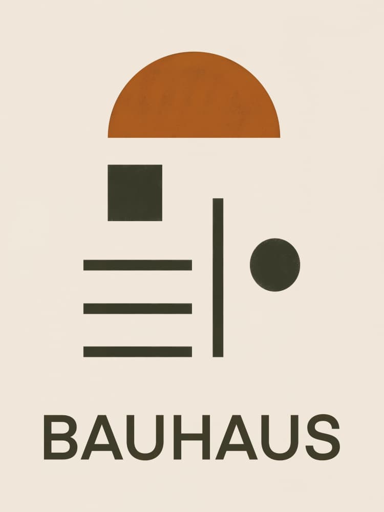 Bauhaus Geometric Abstraction by Little Dean — canvas wall art